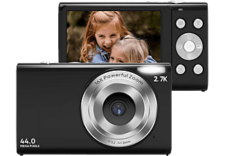 INF Digitalkamera 2.7K / 44MP / 16x Zoom Digitalkamera schwarz, , LCD