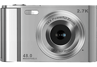 INF Digitalkamera 1080P / 36 Megapixel / 16-facher Zoom Silber Digitalkamera Silber, 