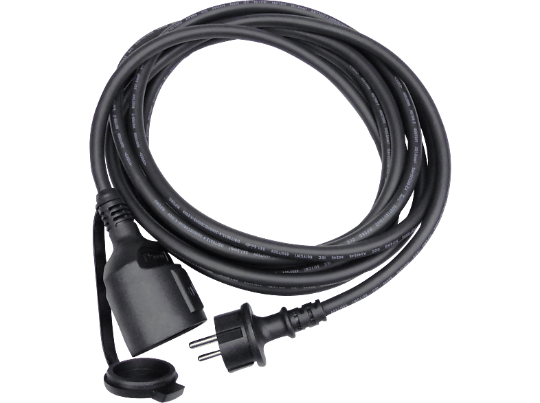 PRENDELUZ Verlängerungskabel 10 M Schuko – Robustes Weißes Kabel, 3x1,5 Mm², 16A, 3680 W, Mit Kinderschutz