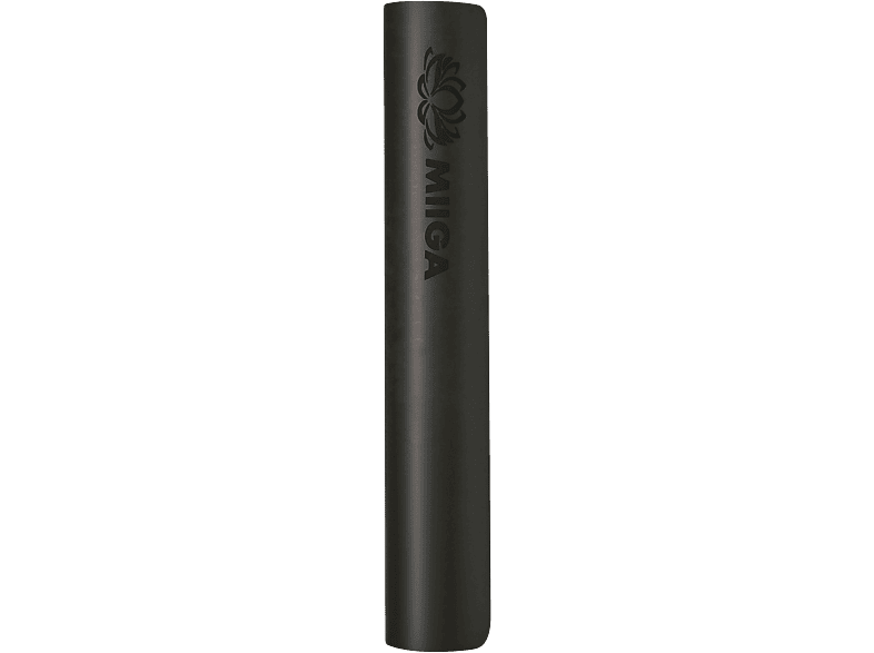 MIIGA Premium 185 x 68 cm Naturkautschuk Yogamatte, Schwarz