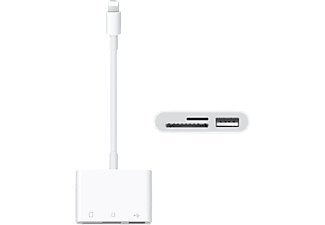 ENGELMANN Lightning auf USB-A Buchse, SD-, Mikro-SD-Karte Adapter, Weiß