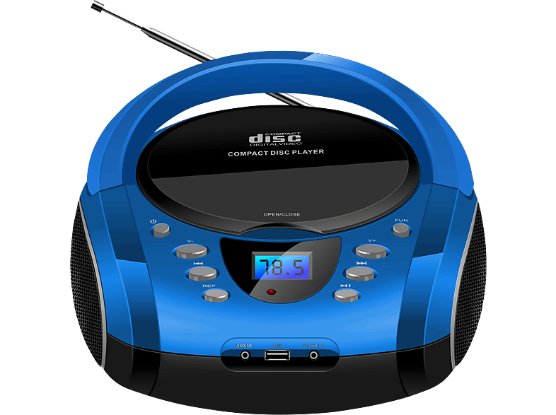 USB | | Boombox CD Blue Player CD | Radio CD-Player | CYBERLUX | CD/CD-R Tragbarer CL-710
