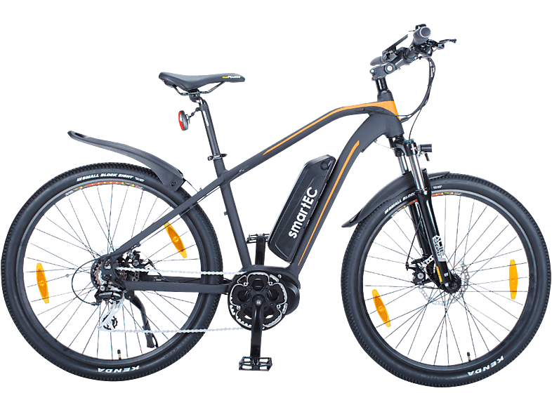 SMARTEC Hill-28M Mountainbike (Laufradgröße: 28 Zoll, Rahmenhöhe: 46 cm, Unisex-Rad, 468 WH, matt Grau)