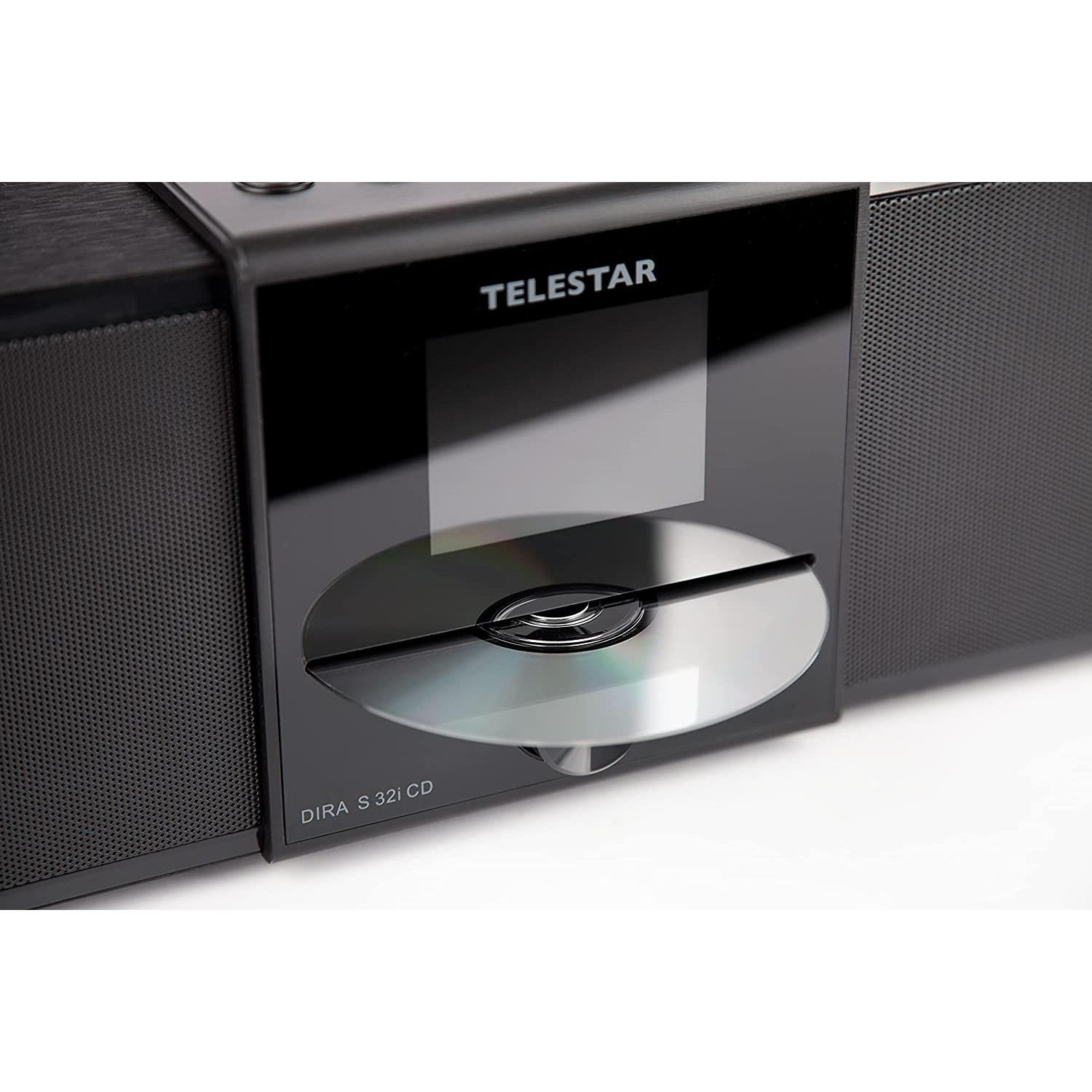 TELESTAR DIRA S 32i CD Internet FM, UKW, schwarz Internet, Bluetooth, AM, Multifunktionsradio, DAB+, Radio, DAB, DAB