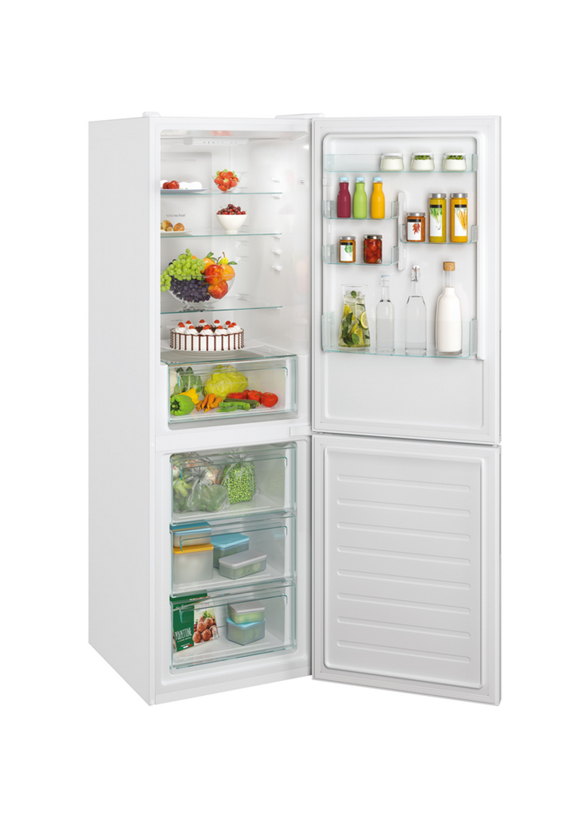 Frigorífico combi - CANDY 34004844, No Frost, No Frost, Altura 1850 mm, Capacidad 342 l, Blanco