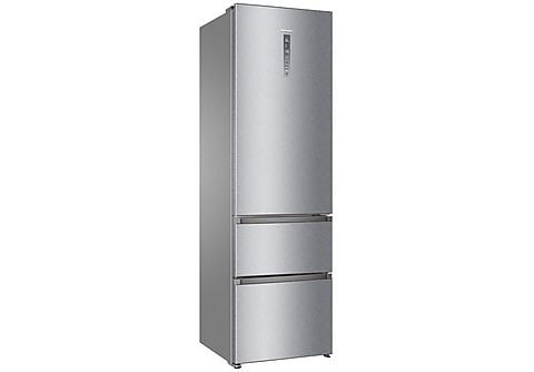 Frigorífico combi - HAIER 34003317, Total No Frost, 200 cm, Inox