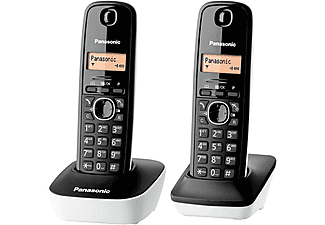 Teléfono para casa  - KX-TG1612 PANASONIC, Negro y blanco