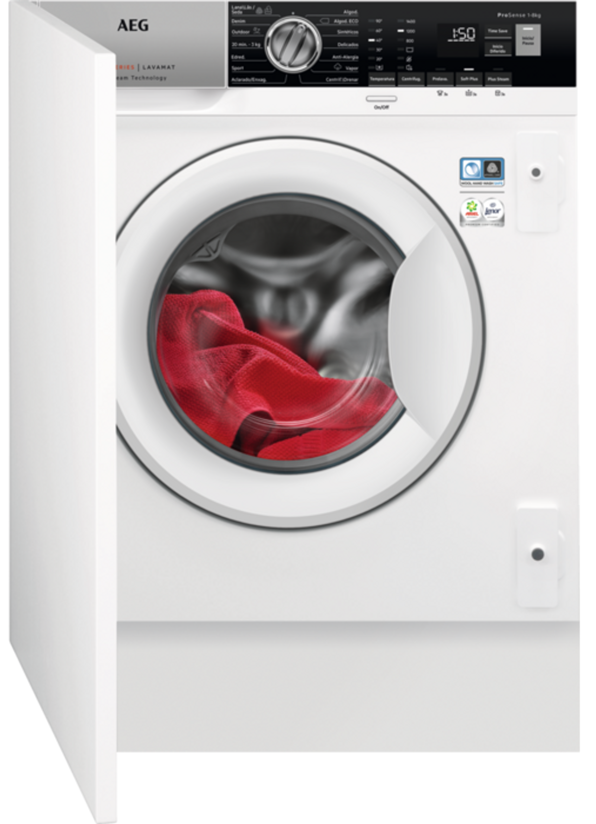 Lavadora carga frontal - Aeg L7FEE841BI lavadora carga frontal integrable 1400rpm AEG, 8 kg, Blanco