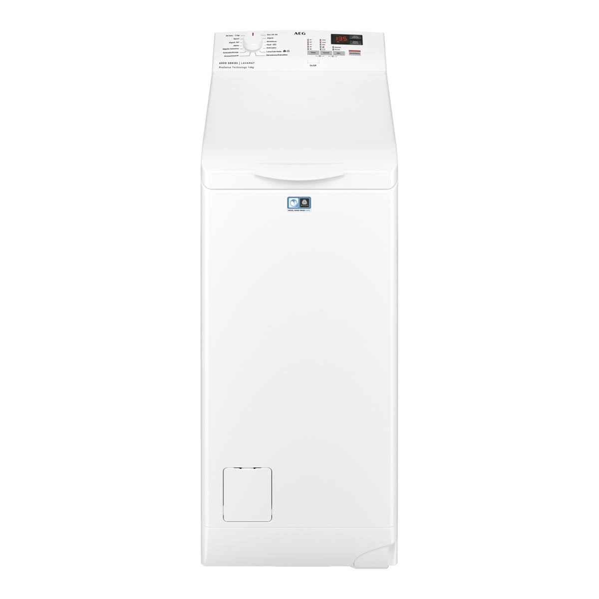 Lavadora carga superior - 913143502 AEG, 6 kg, 10 programas, Blanco