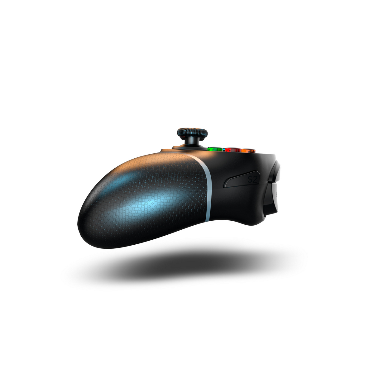 Niebieskie etui na eBook z wzorem czekolad i innych przedmiotów.