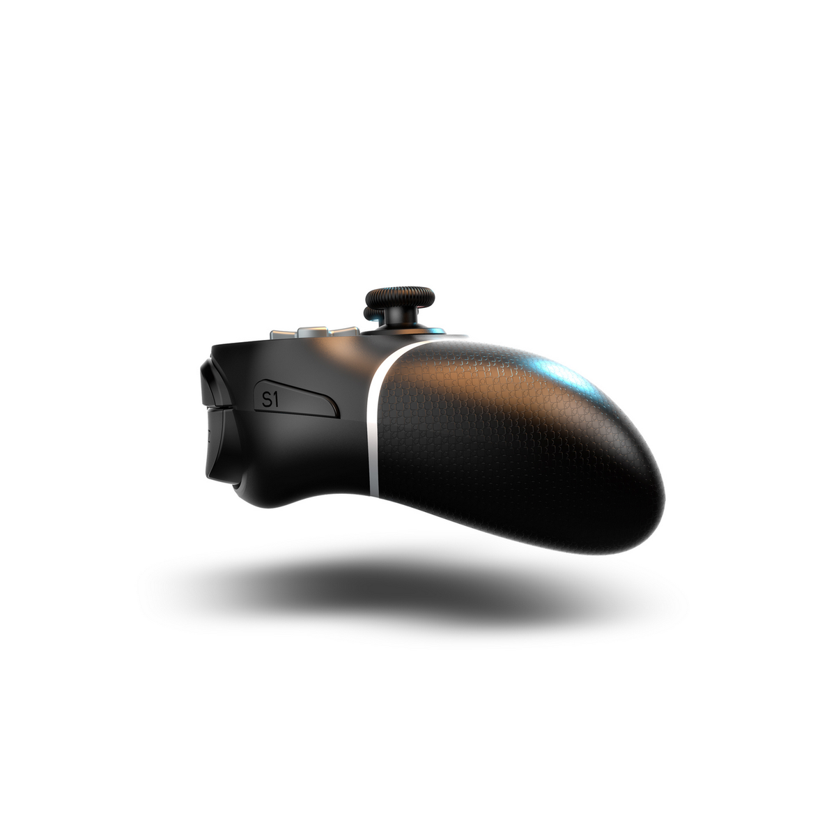 Niebieski notatnik z jasnoniebieską okładką, otoczony artykułami biurowymi.