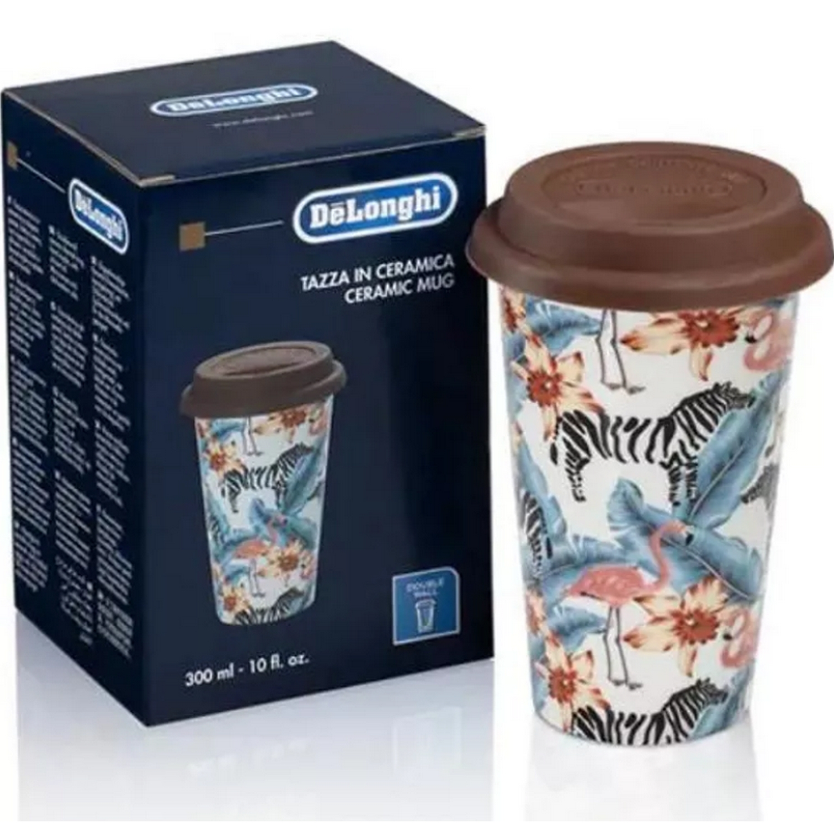 Corte transversal de un vaso de papel lleno de café, mostrando capas.