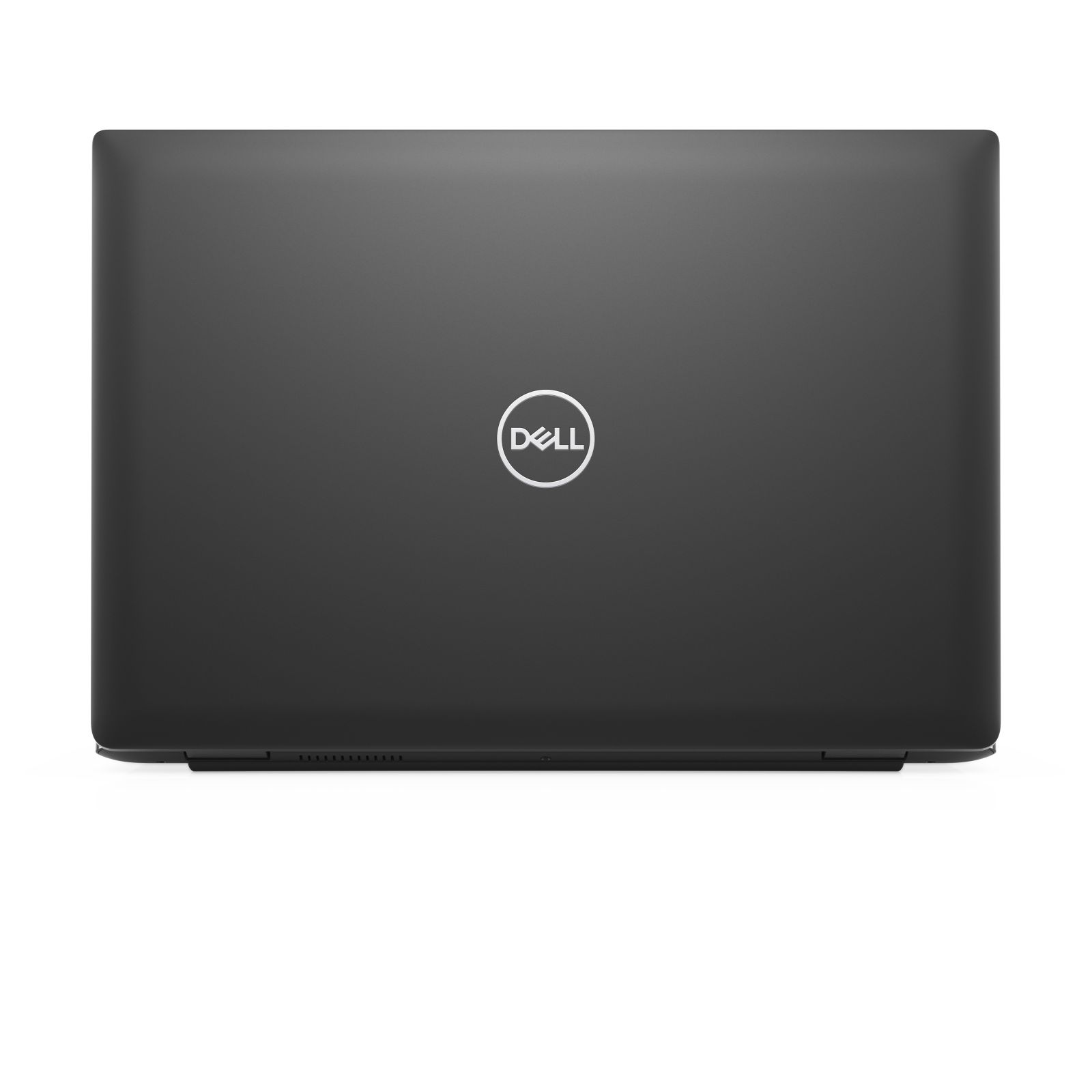 Un portátil negro con el logotipo de Dell en la tapa.