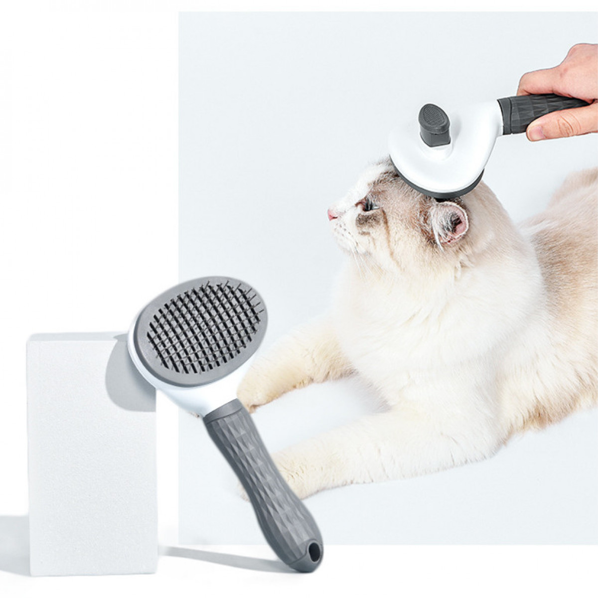 Häuten zum und Grey INF Needle Thin atzenbürste Katzenbürste Pflegen