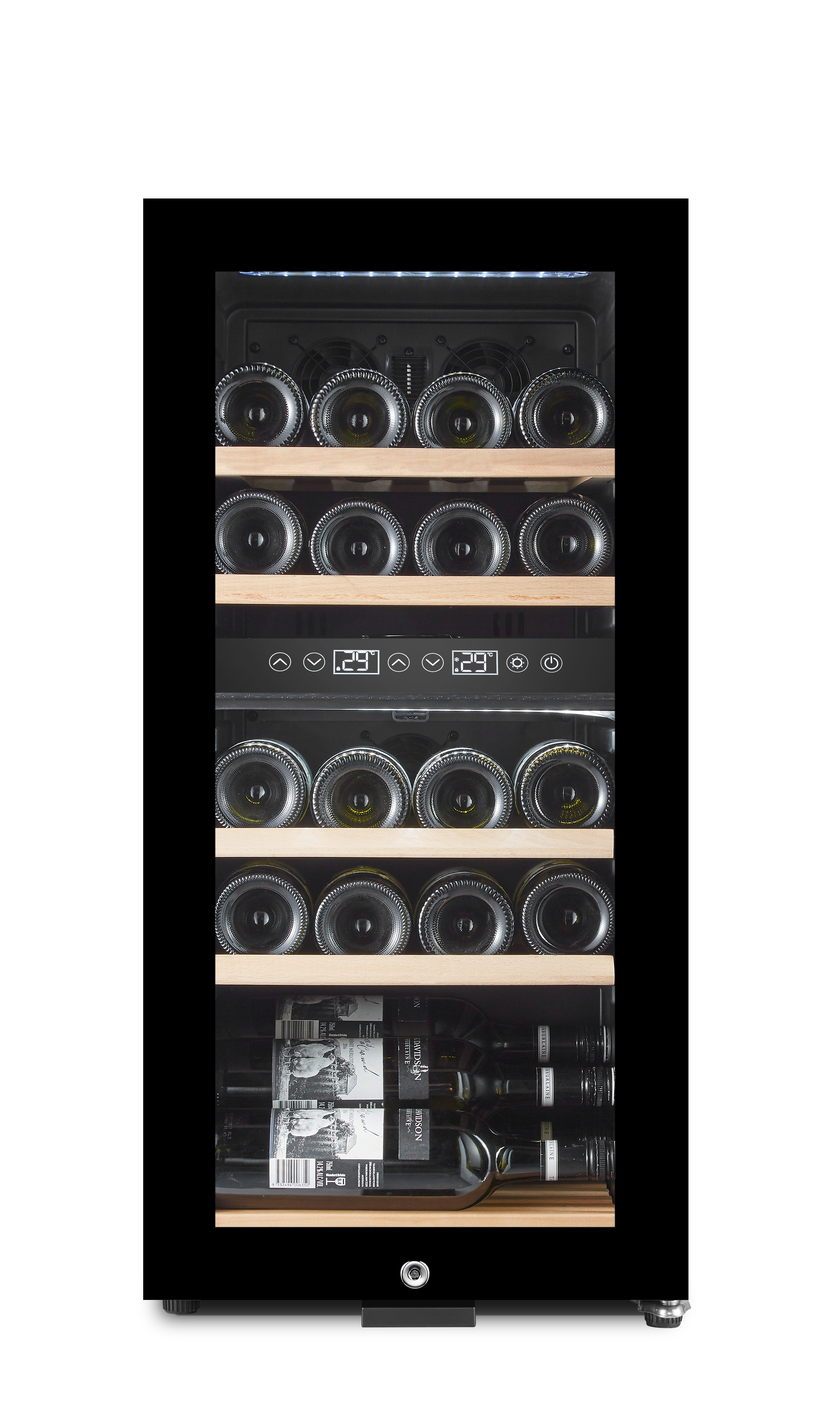 Weinkühlschrank MQUVÉE WineExpert 24 (EEK Fullglass Black Schwarz) G,