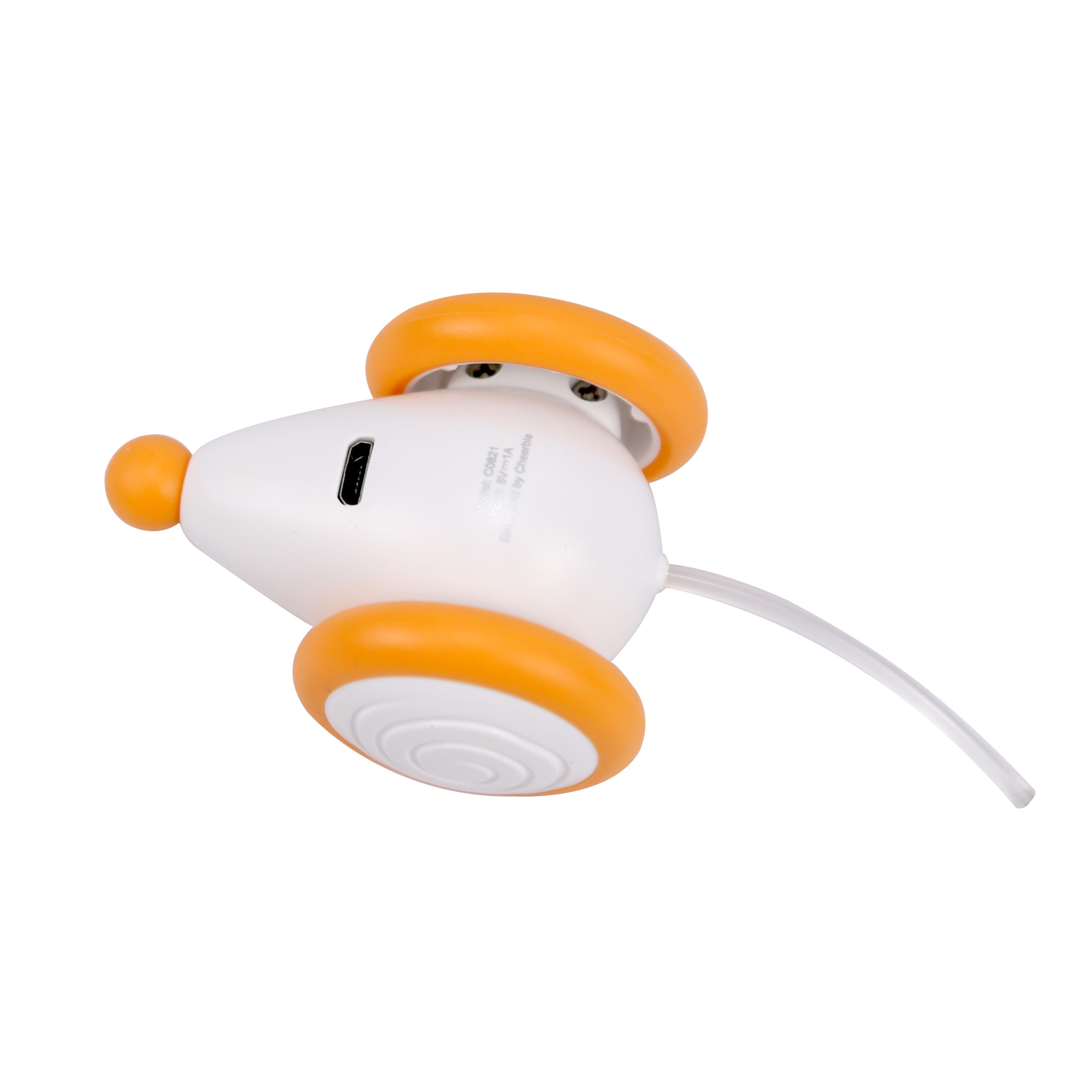Interaktives für Katze USB-Aufladung INF Haustier-Spielzeug Spielzeug Orange/Weiß Maus