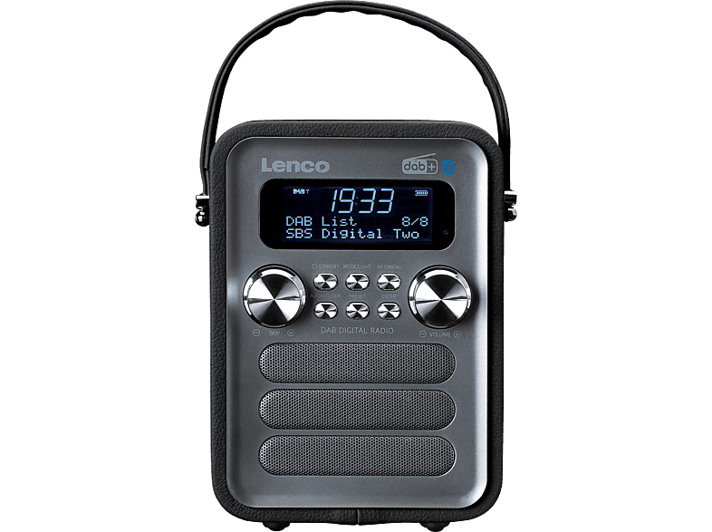 LENCO PDR-051BKSI - Tragbares Schwarz-Anthrazit DAB+, Radio, DAB+,FM, FM, bluetooth Bluetooth