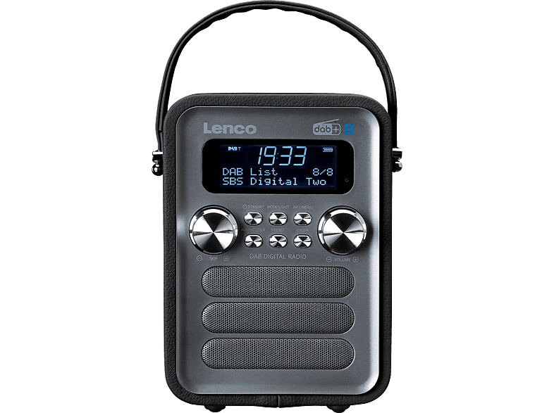 LENCO PDR051BKSI Tragbares bluetooth Radio, DAB+,FM, DAB+, FM