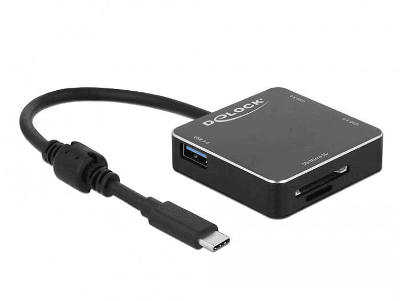 Schwarz USB-Hub, DELOCK 64042