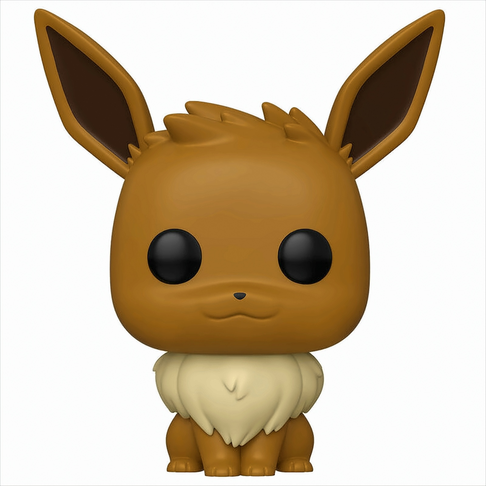Eine Funko Pop Figur von Evoli aus Pokémon mit großen Ohren und flauschigem Kragen.