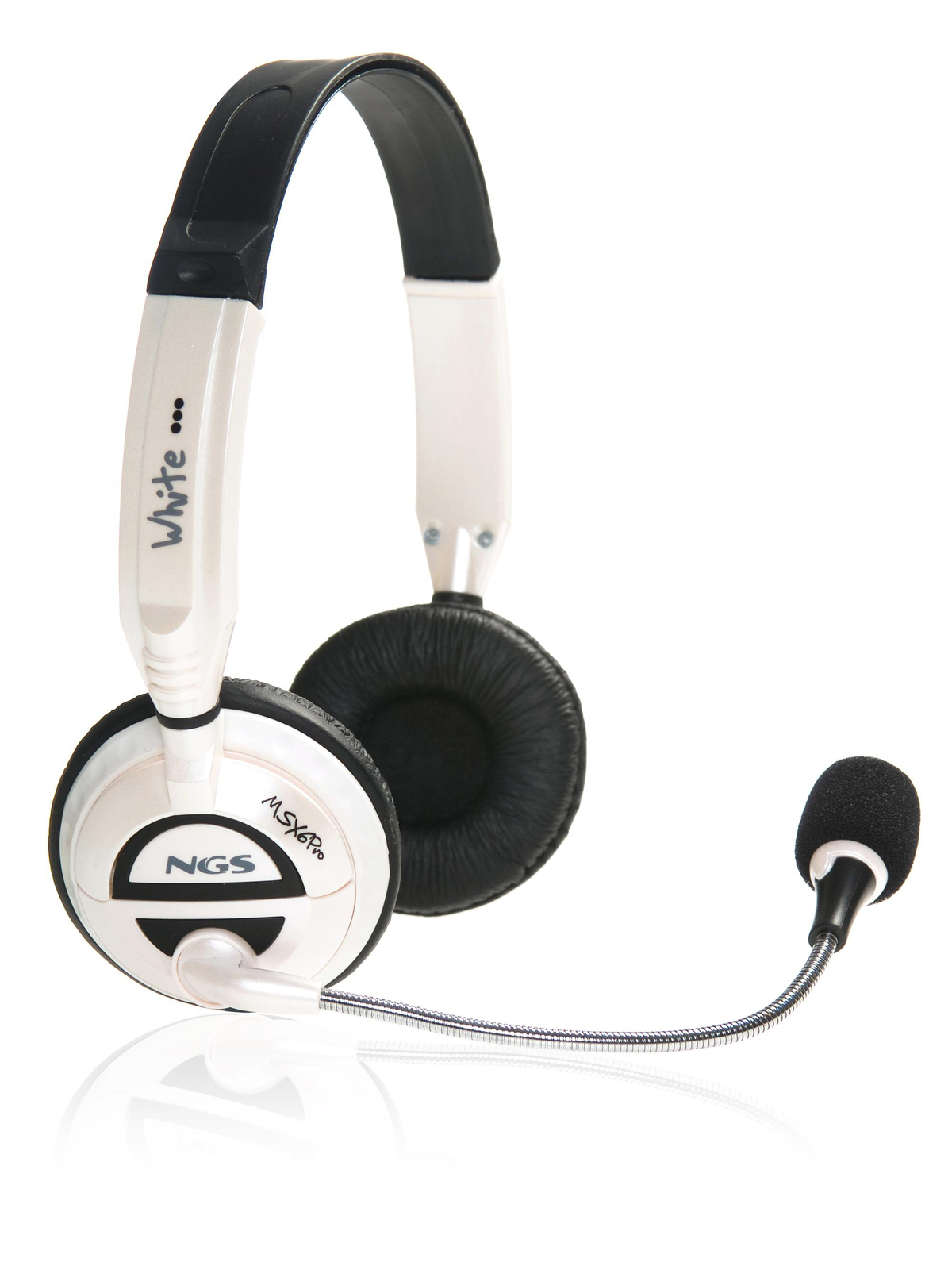 Auriculares gaming - MSX6 PRO WHITE NGS, Supraaurales, Blanco