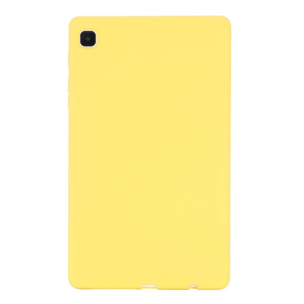 Ein gelbes Tablet mit einer Kamera oben.
