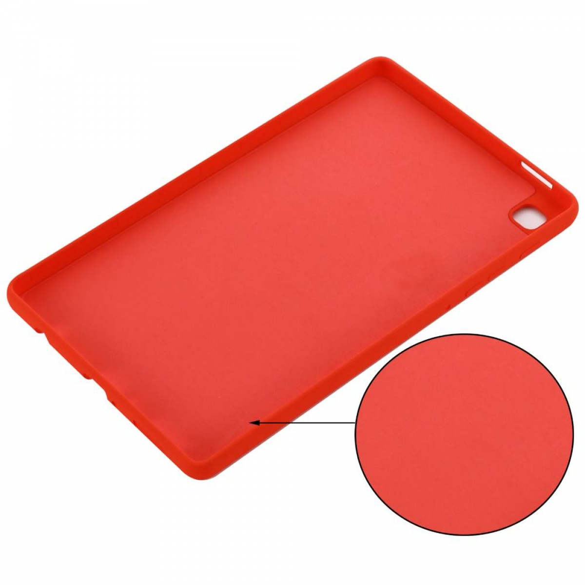 CASEONLINE Liquid Tablethülle Backcover für Urethan, Samsung Rot Thermoplastisches