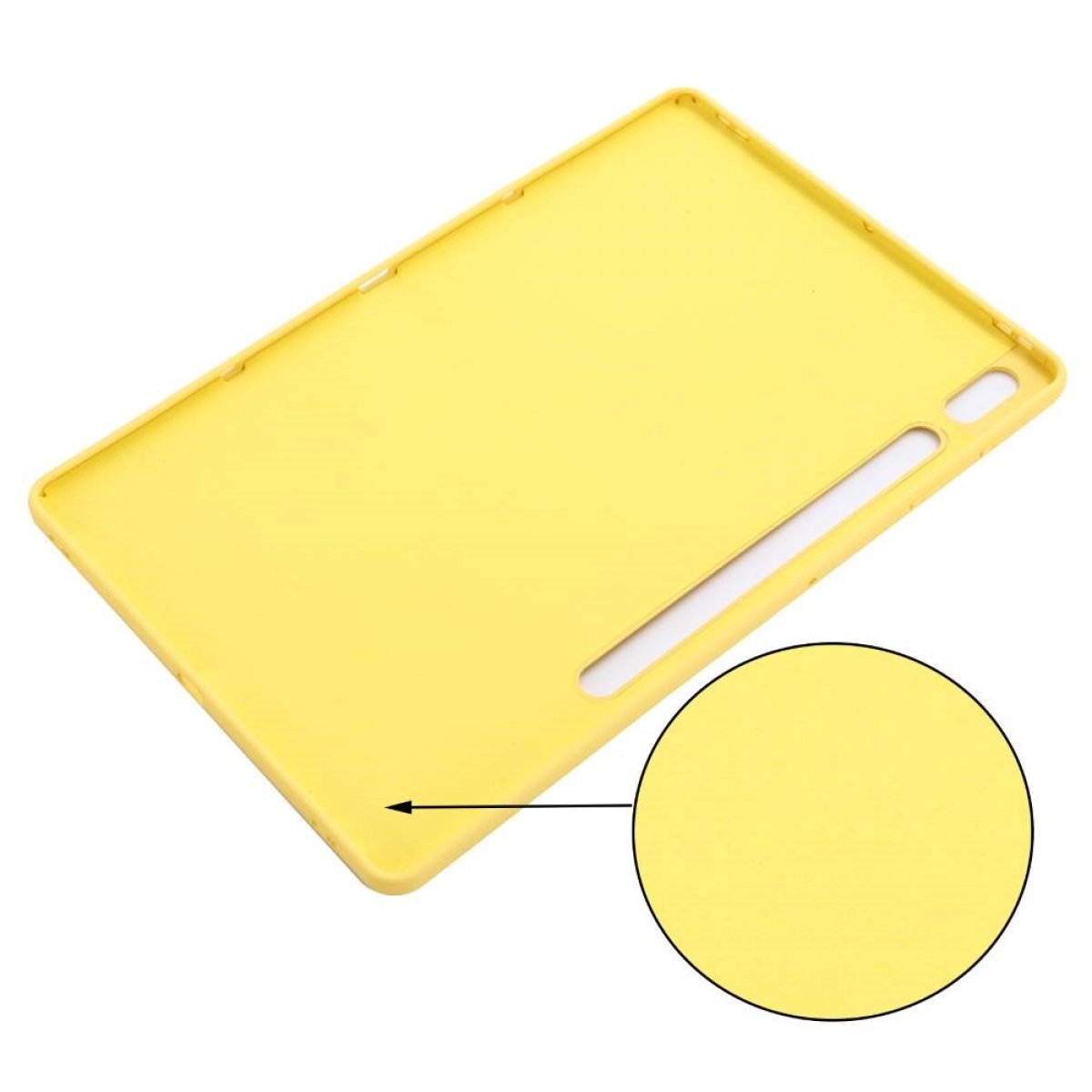 CASEONLINE Liquid Tablethülle Backcover für Thermoplastisches Gelb Samsung Urethan