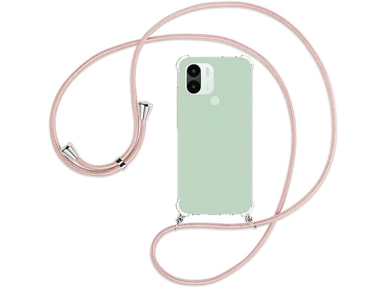 MTB MORE ENERGY / mit Backcover, Plus, silber Plus, A1 Umhänge-Hülle Xiaomi, Kordel, Redmi A2 Rosegold