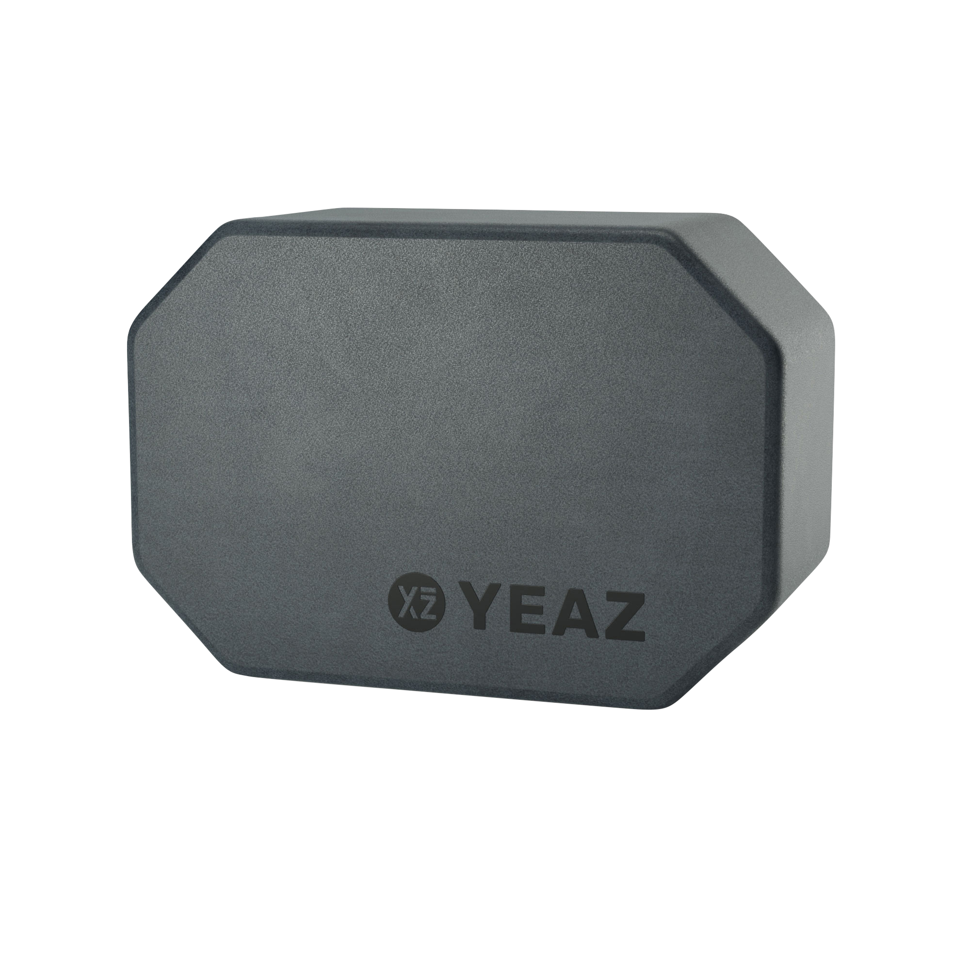 Graues achteckiges Gerät mit YEAZ-Logo.