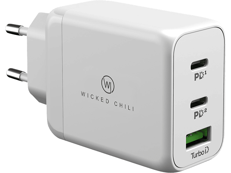 WICKED CHILI 65W USBC Ladegerät 3Port Netzteil mit USBA und Dual USB