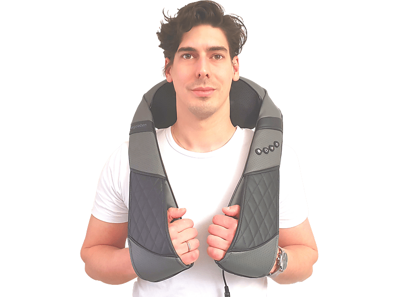 ERGOLEBEN Shiatsu Nackenmassagegerät für Schulter Nacken mit Wärme Funktion inkl. Tasche und Auto Adapter Massagegerät