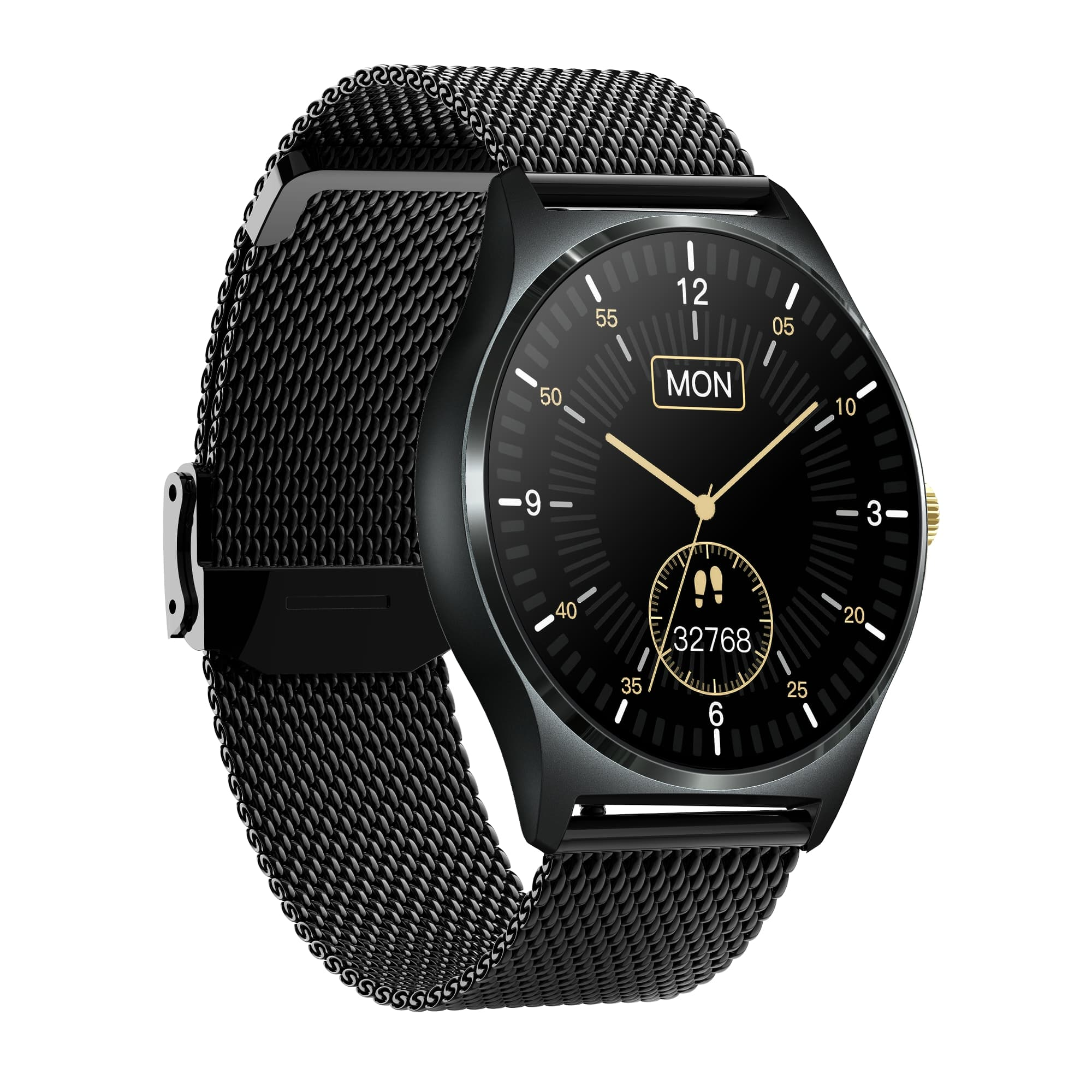 XCOAST QIN XC PRO MESH cm, - Smartwatch Metall, DARK galvanisiertes Metall DARK MESH 22.0