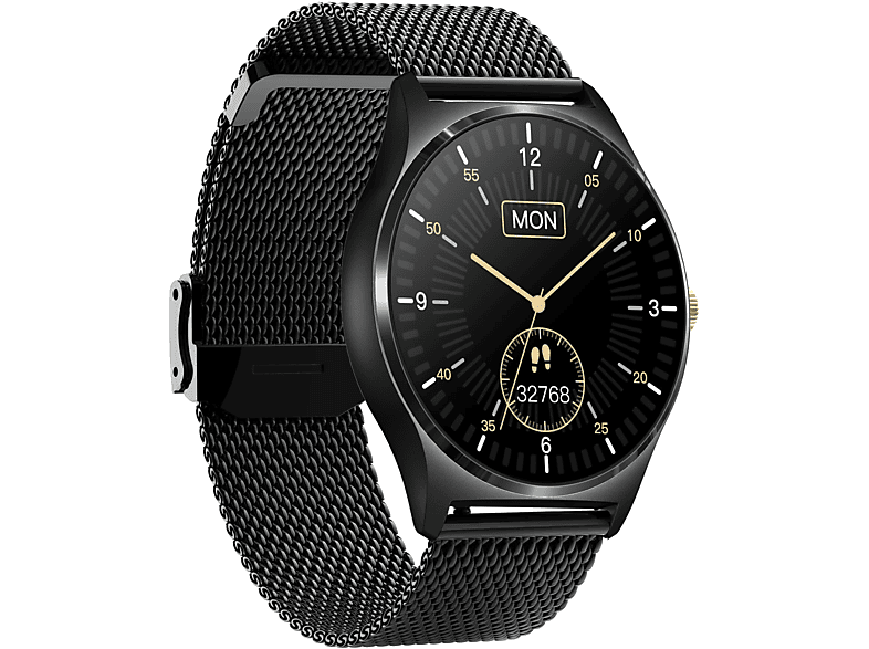 XCOAST QIN XC PRO - DARK MESH Smartwatch galvanisiertes Metall Metall, 22.0 cm, DARK MESH