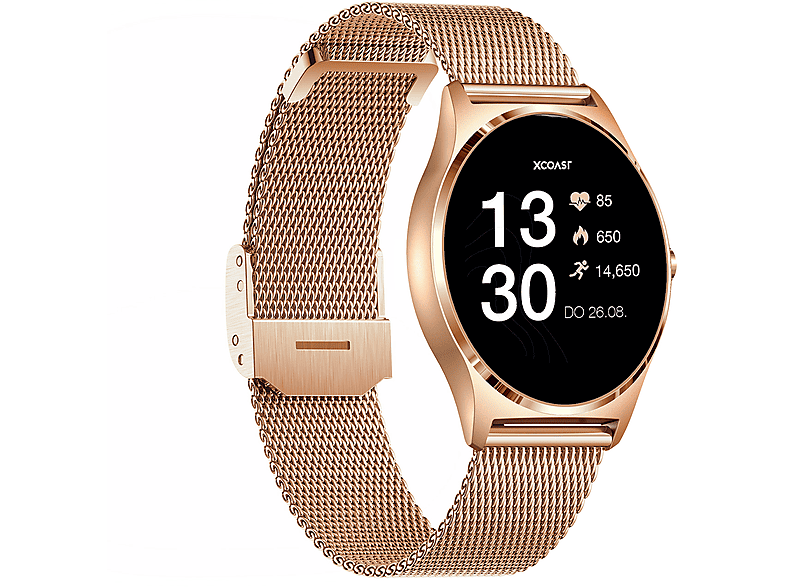 XCOAST JOLI XC PRO Smartwatch galvanisiertes Metall Metall, 22.0 cm, Rose Gold