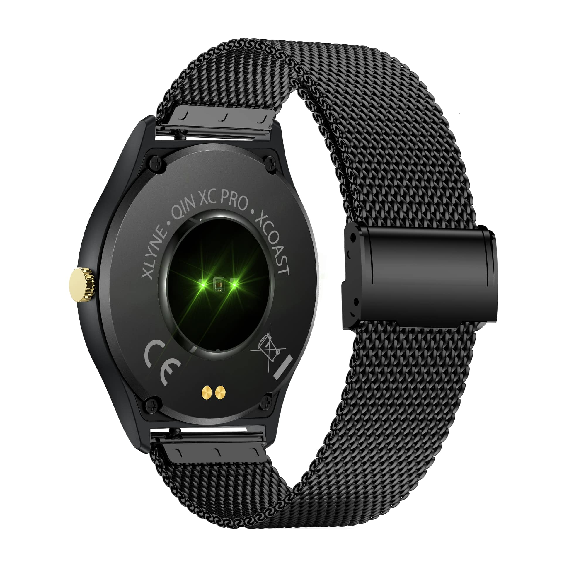 XCOAST QIN XC PRO MESH cm, - Smartwatch Metall, DARK galvanisiertes Metall DARK MESH 22.0