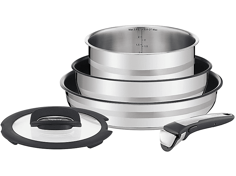 TEFAL Jamie Oliver L9569032 Pfannenset (Edelstahl, Beschichtung Titanium) MediaMarkt