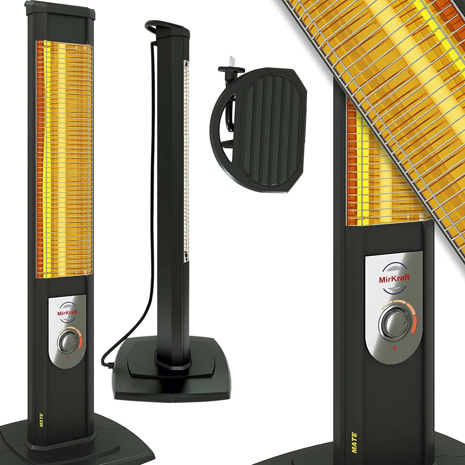 MIRKRAFT Mate Karbon 2500 W Infrared Isıtıcı Siyah