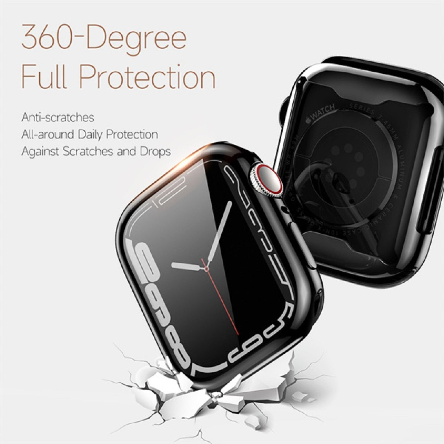 Smart Case, DUX Watch, Schwarz Apple, AppleWatch-117, Watch DUCIS