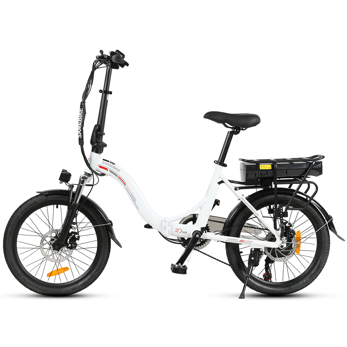 Bicicleta urbana - JG20 SAMEBIKE, 350 W, 25 km/hkm/h, blanco