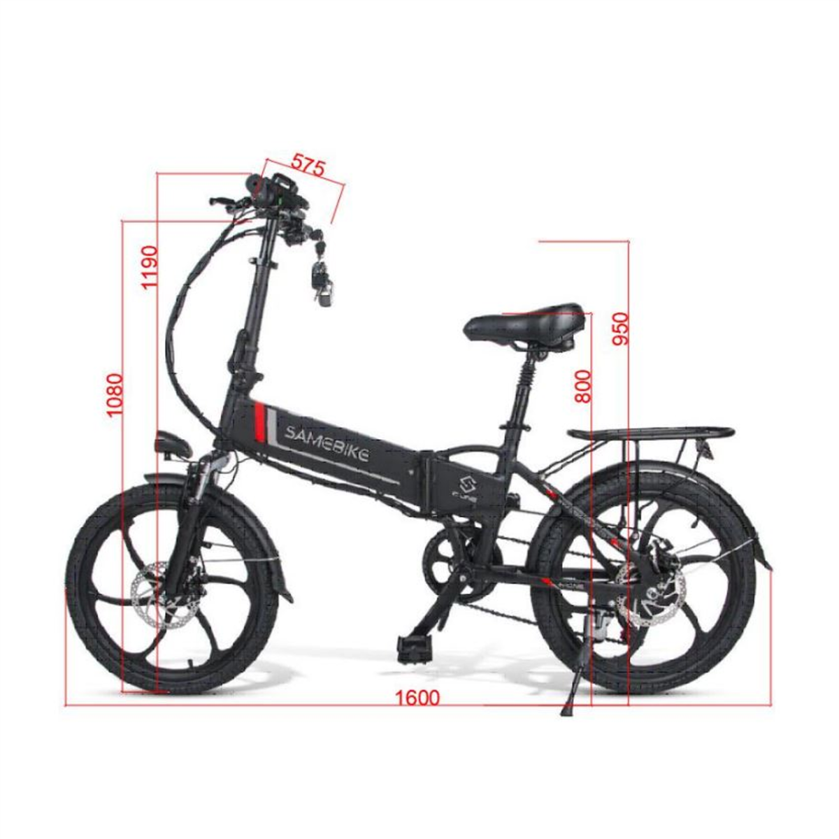 SAMEBIKE 20LVX-II Urbanbike (Laufradgröße: Unisex-Rad, 20 Weiß) Zoll