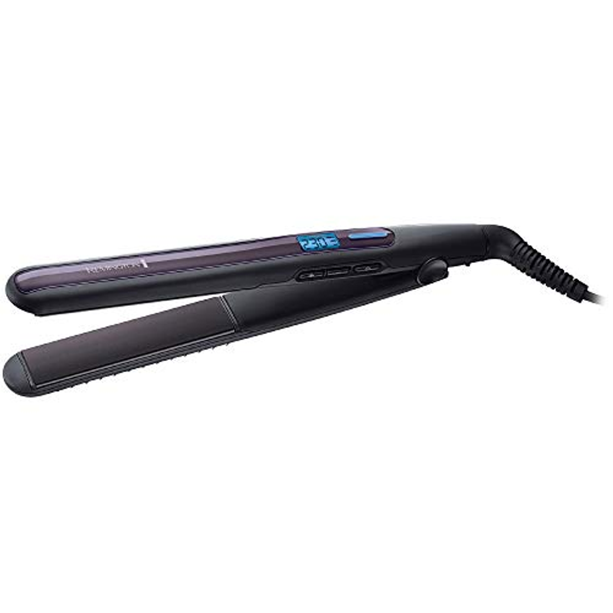 Plancha de pelo - Pro-sleek & Curl S6505 REMINGTON, Cerámica, 220 V, 230 °C, Negro