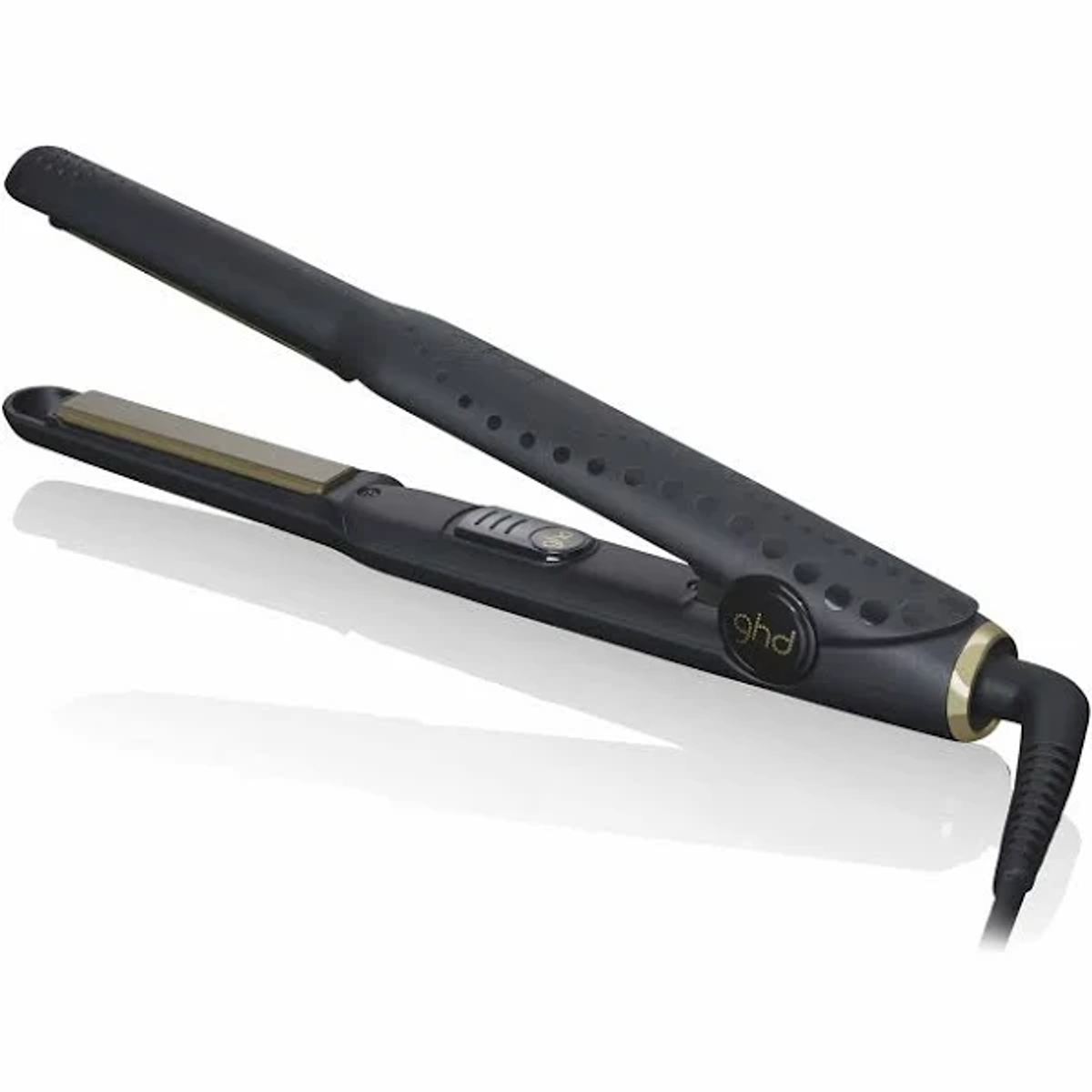 Plancha de pelo - AS026BCORCOWX GHD, Cerámica, 220 V, 185 °C, Negro