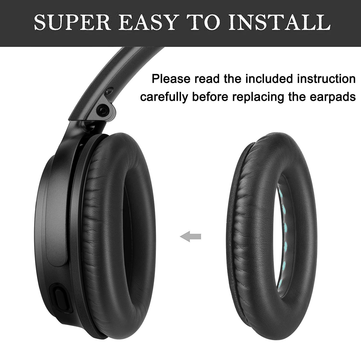 Obrazek przedstawia słuchawki z nową wkładką douszną i starą obok, gotową do wymiany.