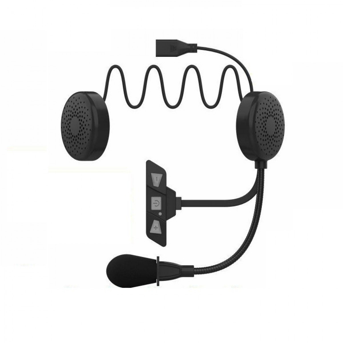 INF schwarz Bluetooth 5.2, Motorradhelm-Headset In-ear Kopfhörer