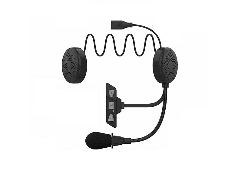 INF Motorradhelm-Headset Bluetooth 5.2, In-ear Kopfhörer schwarz