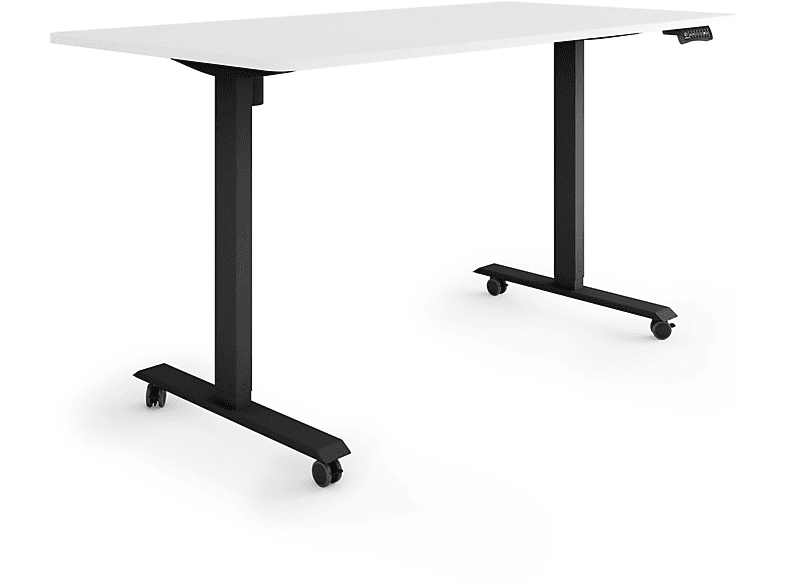 Schreibtisch auf elektrisch höhenverstellbarer x Rollen 80 ESMART cm 160 ETX-121BW