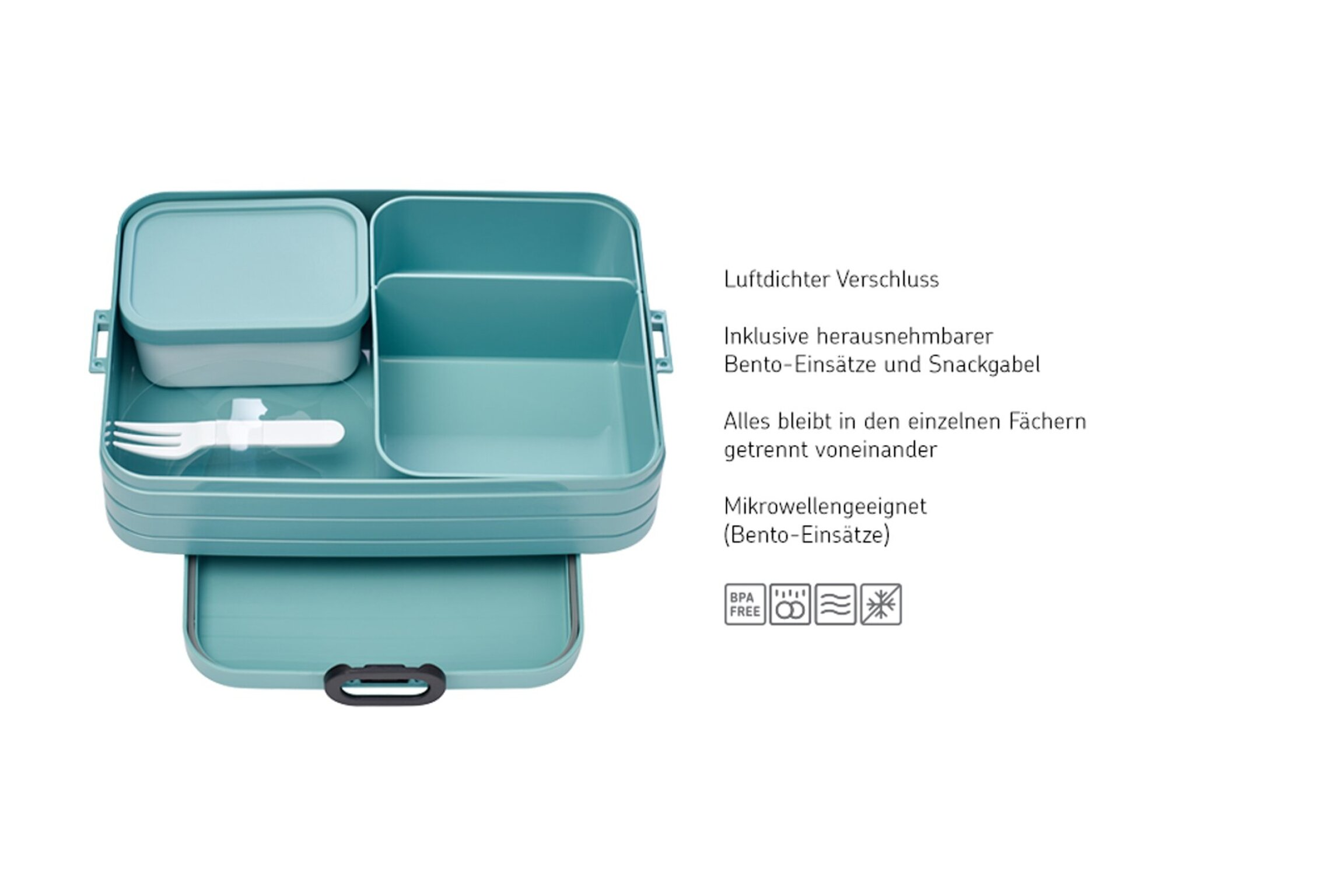 MEPAL 2-tlg. Limited Set – Groß Grau Bento-Lunchboxen Edition Take A Klein / - Grey Cool Brotdose