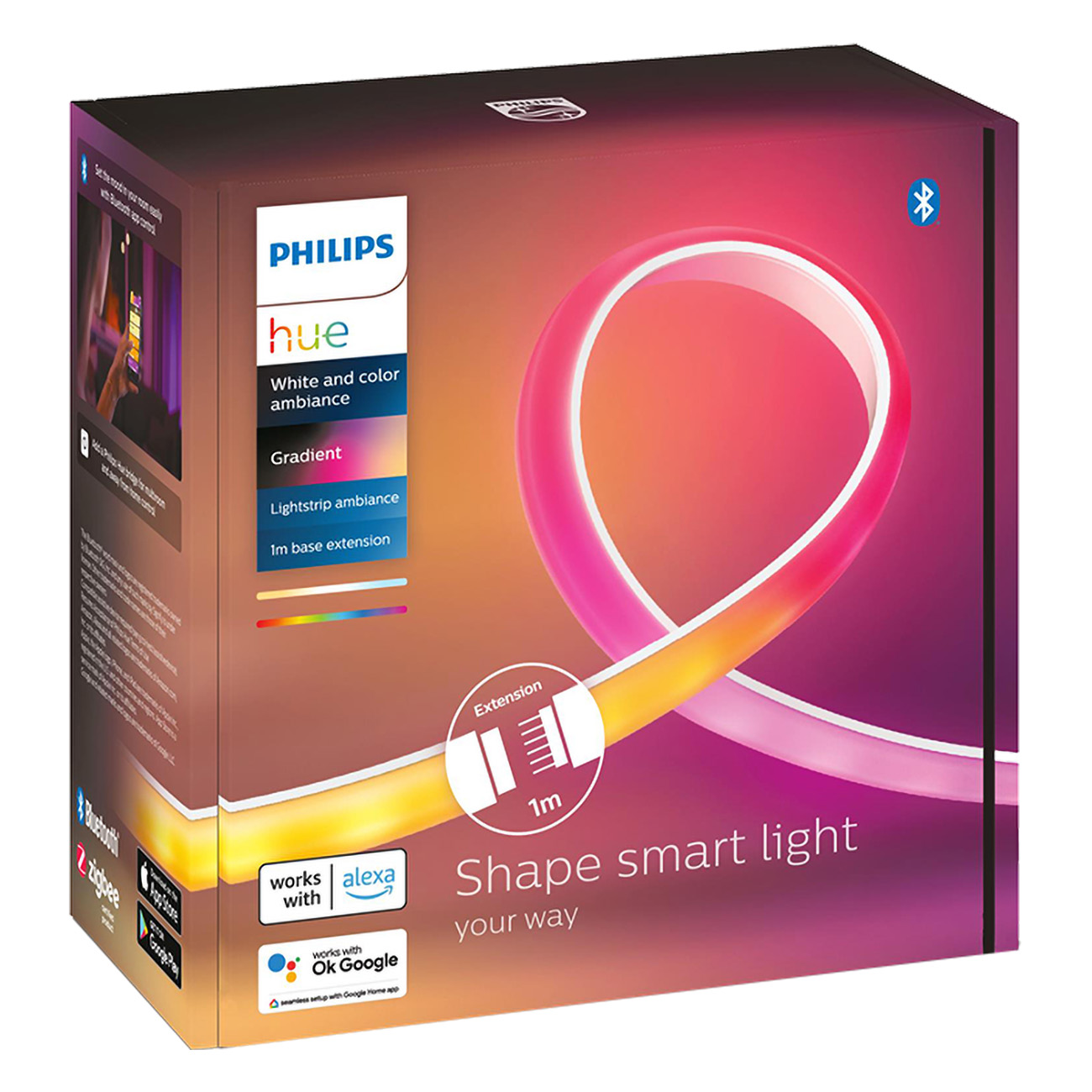 Taśma LED PHILIPS HUE 212694 TAŚMA LED GRADIENT (PRZEDŁUŻENIE, 1 M) Biały
