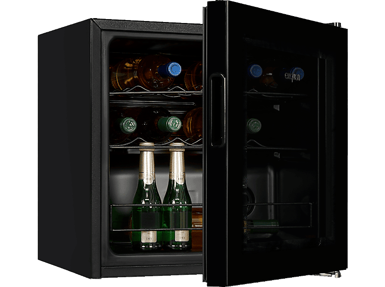EXQUISIT WS1-12-GT-030G schwarz Weinkühlschrank (EEK G, Schwarz)